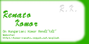 renato komor business card